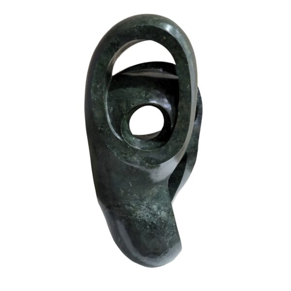 Abstract Green Opal Sculpture